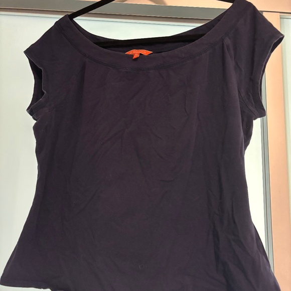 ModCloth Navy Blue Boat Neck Tee – Cute, Comfy, and Ready to Sail into Your Clos - Picture 1 of 4